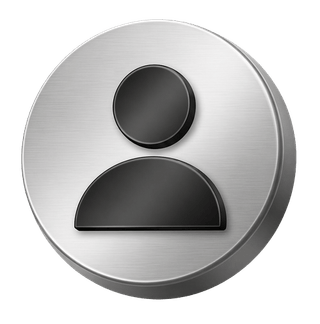 Avatar de usuario en plata con estilo 3D decorativo, ubicado en la sección de preguntas frecuentes