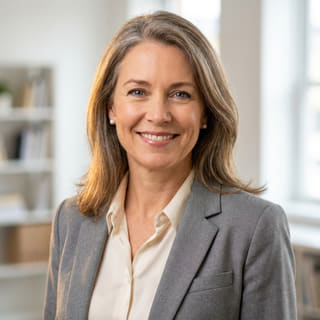 Foto de perfil de Sarah Coleman, identificada como Directora Financiera en Vasta Cuotanza